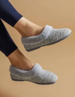 Jones Bootmaker Faux Fur Cuff Slippers