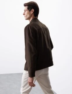 Faux Suede Overshirt -Marks And Spencer Shop Faux Suede Overshirt 4