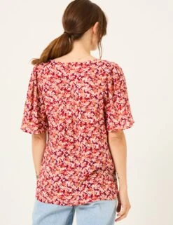Floral Square Neck Blouse -Marks And Spencer Shop Floral Square Neck Blouse 3