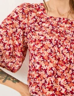 Floral Square Neck Blouse -Marks And Spencer Shop Floral Square Neck Blouse 4