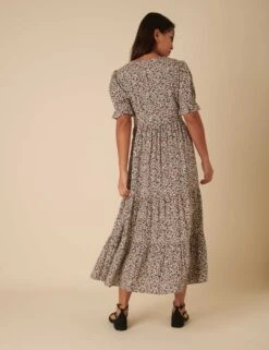 Floral V-Neck Midaxi Waisted Dress -Marks And Spencer Shop Floral V Neck Midaxi Waisted Dress 2