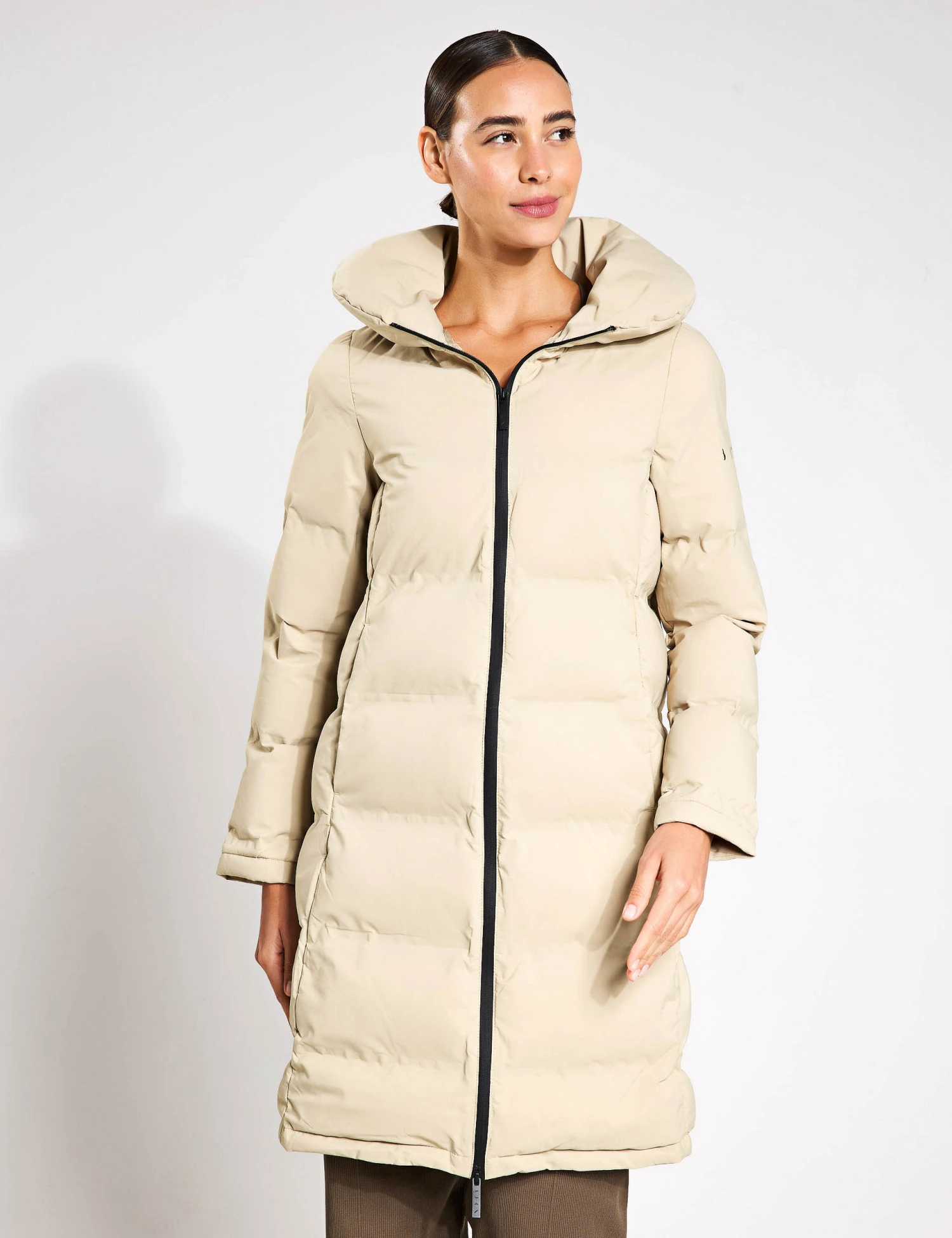 Born Funnel Neck Longline Puffer Coat 3 Born Funnel Neck Longline Puffer Coat - Image 3