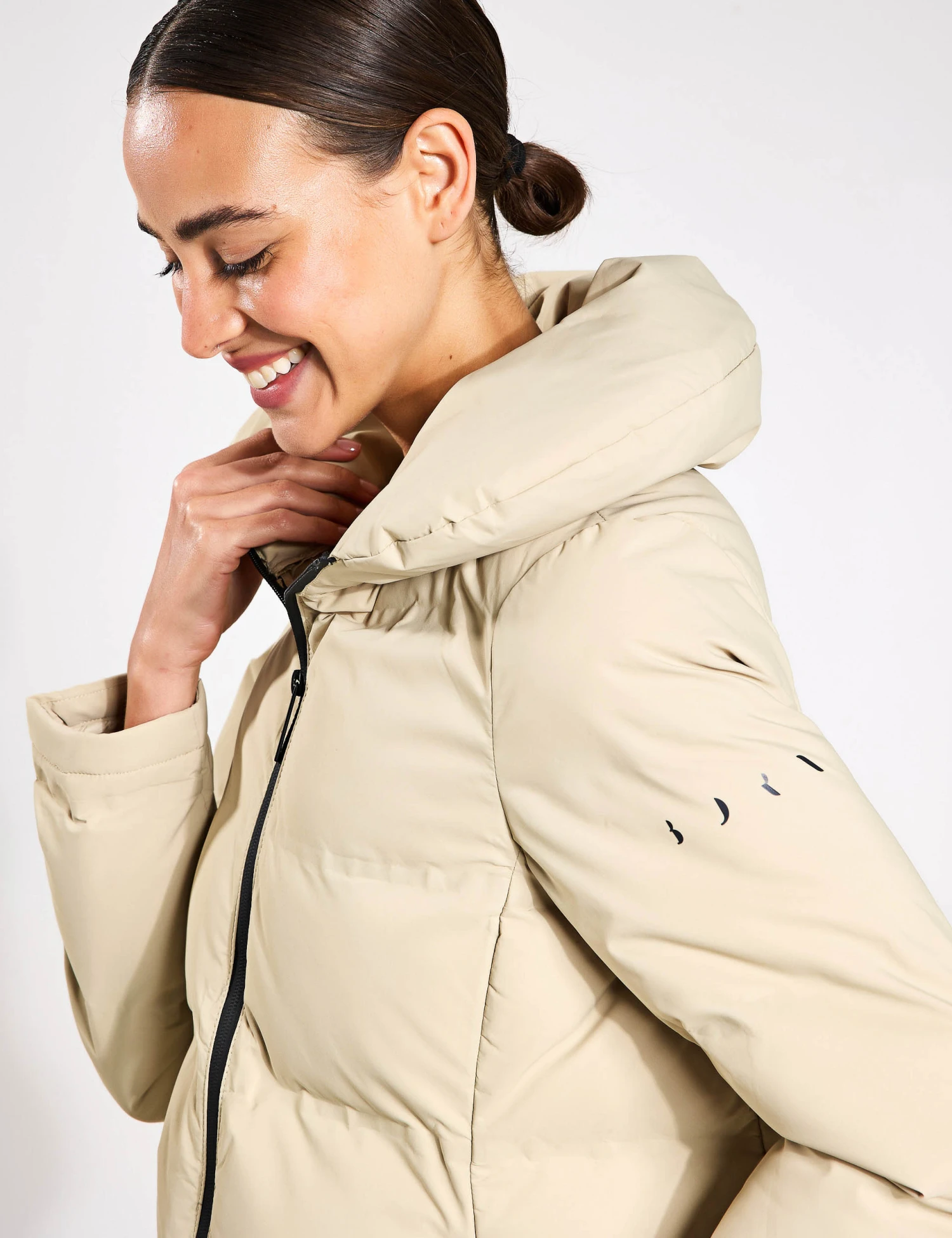 Born Funnel Neck Longline Puffer Coat 4 Born Funnel Neck Longline Puffer Coat - Image 4