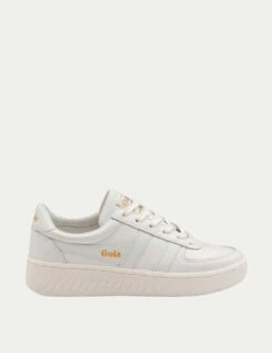Gola Grandslam Leather Flatform Trainers