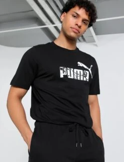 Puma Graphic Logo Pure Cotton Crew Neck T-Shirt
