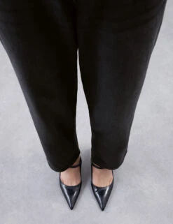 High Waisted Barrel Leg Jeans -Marks And Spencer Shop High Waisted Barrel Leg Jeans 2