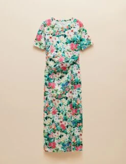 Joules Jersey Floral Twist Front Midaxi T-Shirt Dress 13 Joules Jersey Floral Twist Front Midaxi T-Shirt Dress -Marks And Spencer Shop Jersey Floral Twist Front Midaxi T Shirt Dress 1