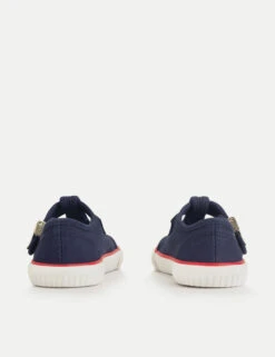 Kids' Canvas T-Bar Shoes (4 Small - 10 Small) -Marks And Spencer Shop Kids Canvas T Bar Shoes 4 Small 10 Small 1 3