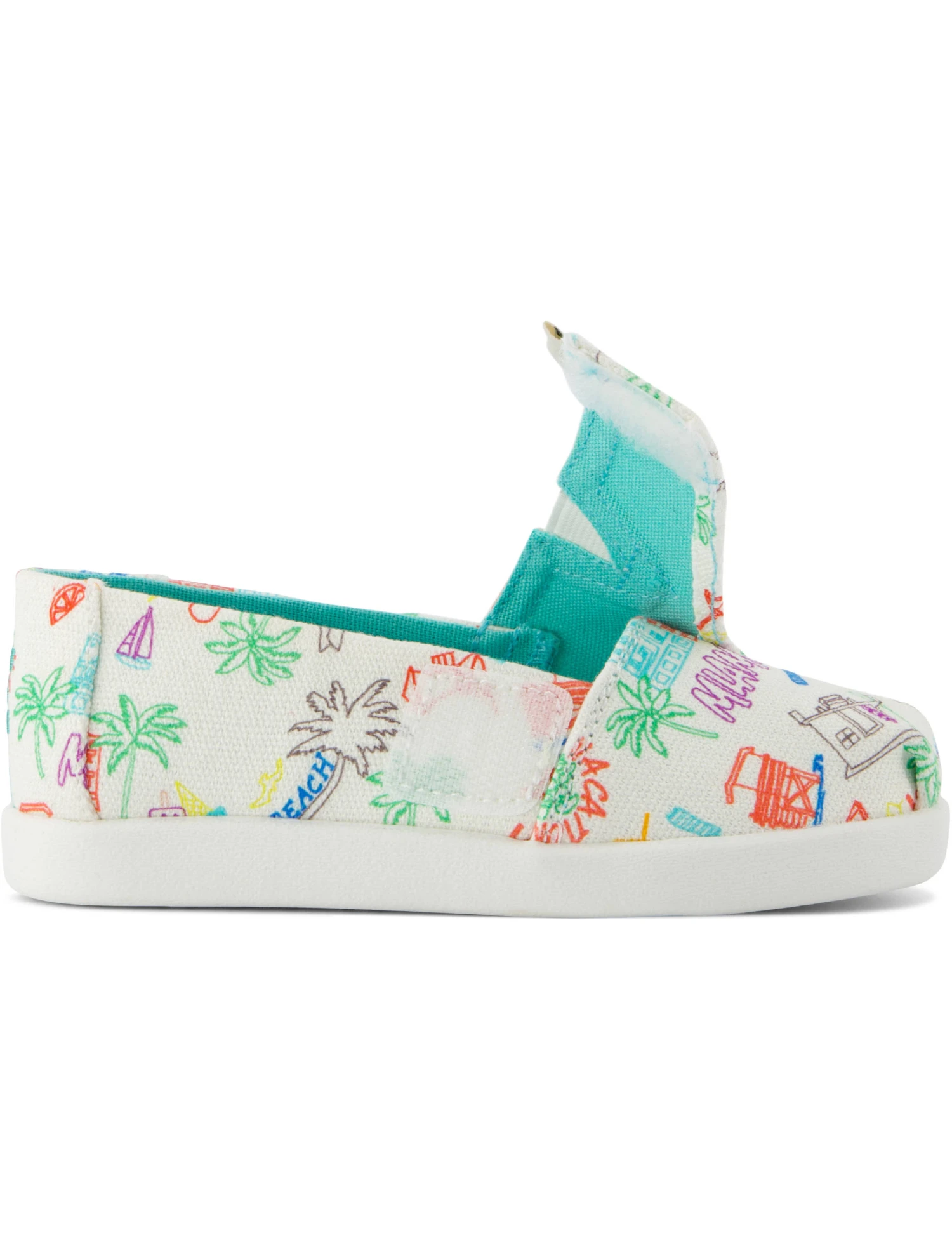 Toms Kids' Doodle Print Riptape Espadrilles (4 Small - 2 Large) 4 Toms Kids' Doodle Print Riptape Espadrilles (4 Small - 2 Large) - Image 4
