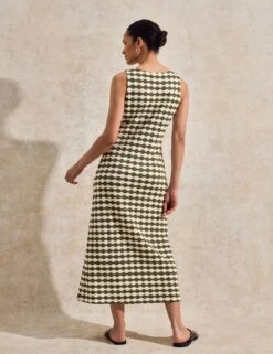 Marks And Spencer Shop -Marks And Spencer Shop Knitted Geometric Scoop Neck Midaxi Slip Dress 1