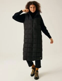 Regatta Leandra Hooded Quilted Longline Gilet