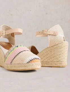 WHITE STUFF Leather Ankle Strap Wedge Espadrilles -Marks And Spencer Shop Leather Ankle Strap Wedge Espadrilles 3