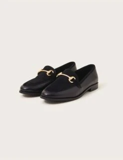 MONSOON Leather Bar Block Heel Loafers 10 MONSOON Leather Bar Block Heel Loafers -Marks And Spencer Shop Leather Bar Block Heel Loafers 2