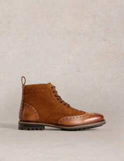 WHITE STUFF Leather Brogue Boots