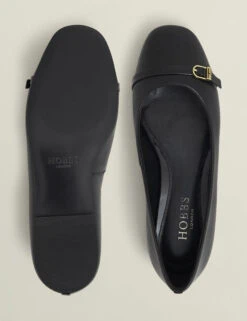 Leather Buckle Flat Ballet Pumps -Marks And Spencer Shop Leather Buckle Flat Ballet Pumps 3