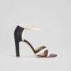 Leather Colour Block Stiletto Heel Sandals -Marks And Spencer Shop Leather Colour Block Stiletto Heel Sandals