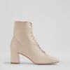 Leather Lace Up Block Heel Square Toe Ankle Boots -Marks And Spencer Shop Leather Lace Up Block Heel Square Toe Ankle Boots