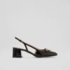 Leather Patent Block Heel Slingback Shoes -Marks And Spencer Shop Leather Patent Block Heel Slingback Shoes