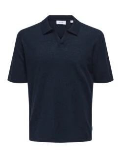 Marks And Spencer Shop -Marks And Spencer Shop Linen Blend Knitted Polo Shirt 1
