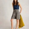 WHITE STUFF Linen Rich Printed Belted Pleat Front Shorts -Marks And Spencer Shop Linen Rich Printed Belted Pleat Front Shorts