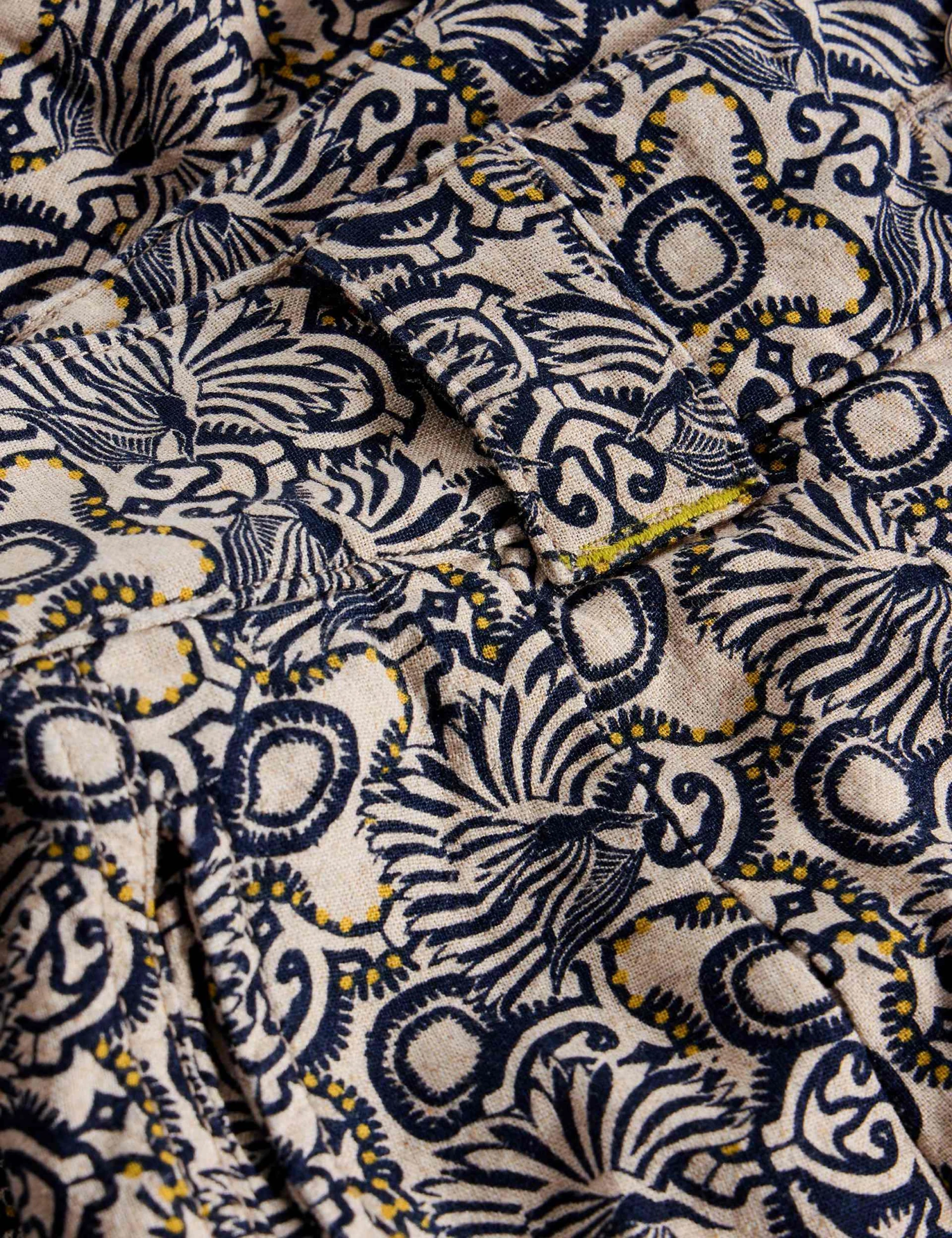 WHITE STUFF Linen Rich Printed Belted Pleat Front Shorts 6 WHITE STUFF Linen Rich Printed Belted Pleat Front Shorts - Image 6