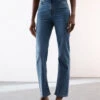 Lyocell™ Blend High Waisted Straight Leg Jeans -Marks And Spencer Shop Lyocell Blend High Waisted Straight Leg Jeans