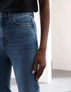 Lyocell™ Blend High Waisted Straight Leg Jeans -Marks And Spencer Shop Lyocell Blend High Waisted Straight Leg Jeans 5