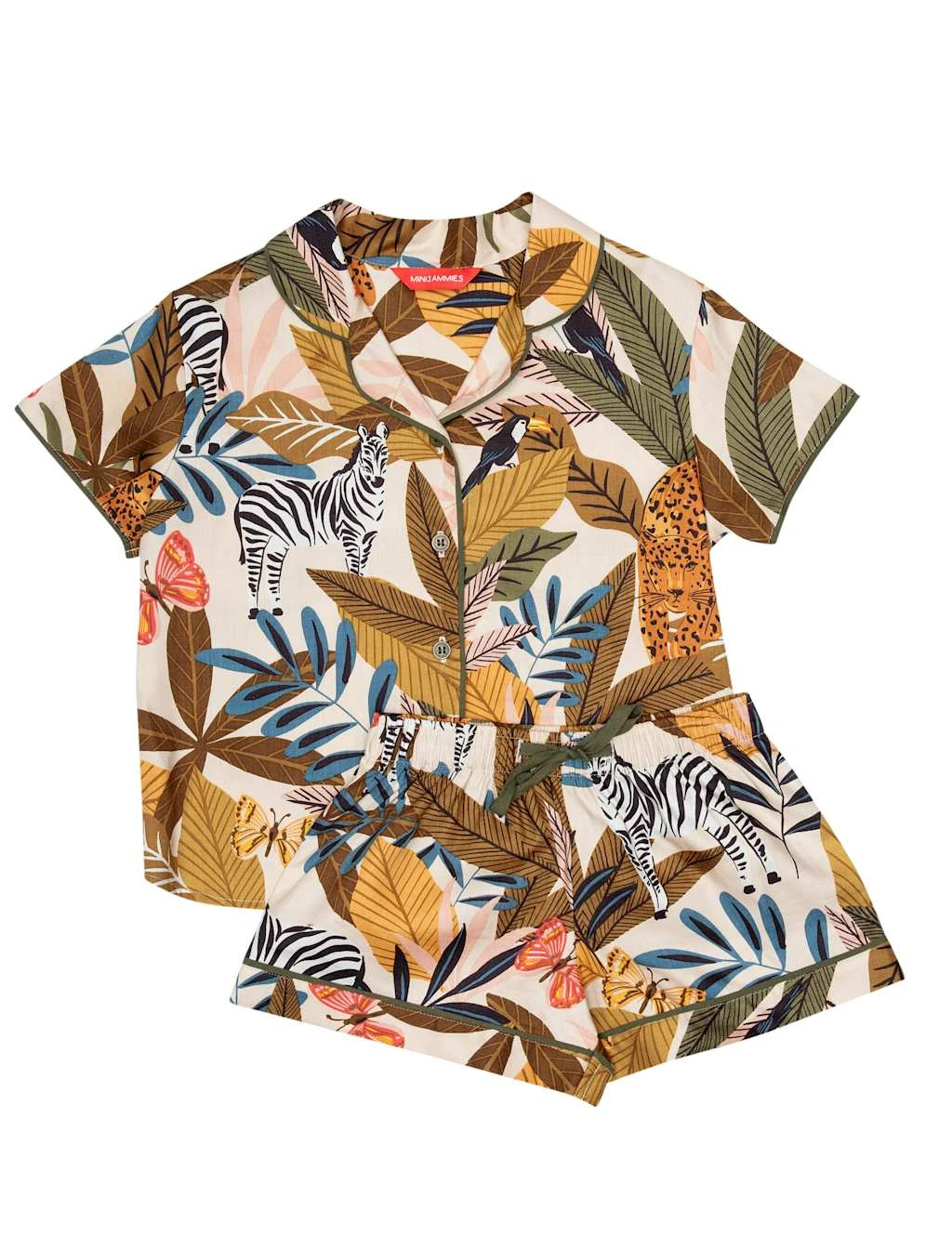 Cyberjammies Cotton Rich Safari Print Short Pyjama Set (2-13 Yrs) 2 Cyberjammies Cotton Rich Safari Print Short Pyjama Set (2-13 Yrs) - Image 2