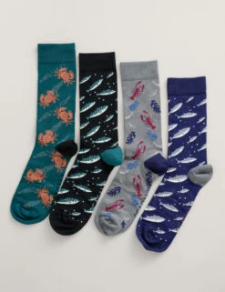 4pk Assorted Socks