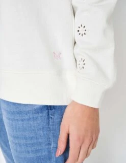 Pure Cotton Broderie Sweatshirt 10 Pure Cotton Broderie Sweatshirt -Marks And Spencer Shop MS 10 T19 8709S Z0 X EC 3