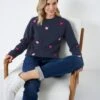 Embroidered Crew Neck Jumper -Marks And Spencer Shop MS 10 T19 8743S F0 X EC 0