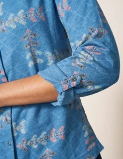 WHITE STUFF Pure Cotton Printed Collared Shirt -Marks And Spencer Shop MS 10 T83 1517W E4 X EC 2