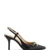 Dune London Leather Croc Stiletto Heel Slingback Shoes