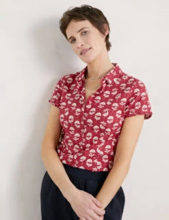 Organic Cotton Floral Collared Shirt -Marks And Spencer Shop MS 10 T83 8459T A4 X EC 1