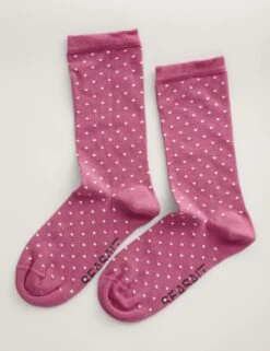Spot Print Ankle High Socks