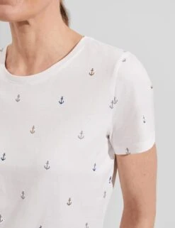 Pure Cotton Anchor Print Top -Marks And Spencer Shop MS 10 T83 8565T Z0 X EC 2