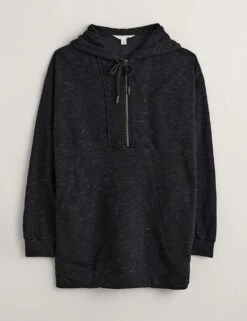 Cotton Rich Half Zip Hoodie -Marks And Spencer Shop MS 10 T83 8866S Y0 X EC 90