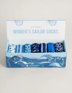 7pk Sailor Ankle High Socks