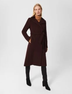 Wool Rich Collared Wrap Coat