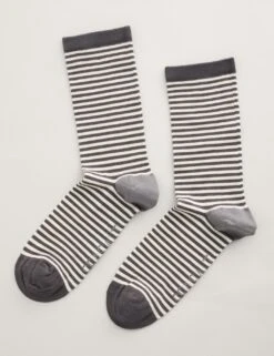 Striped Ankle High Socks