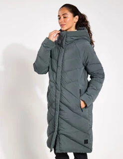 Jack Wolfskin Marienplatz Hooded Longline Puffer Coat