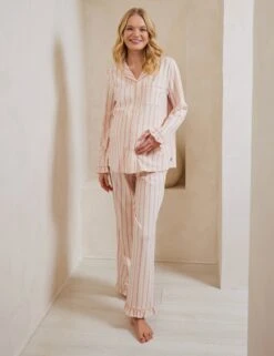 Maternity Cotton Rich Striped Pyjama Set