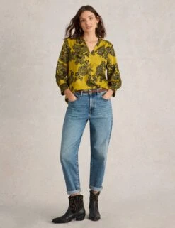 WHITE STUFF Mid Rise Straight Leg Tapered Jeans