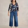 WHITE STUFF Mid Rise Wide Leg Cropped Jeans 34 WHITE STUFF Mid Rise Wide Leg Cropped Jeans -Marks And Spencer Shop Mid Rise Wide Leg Cropped Jeans