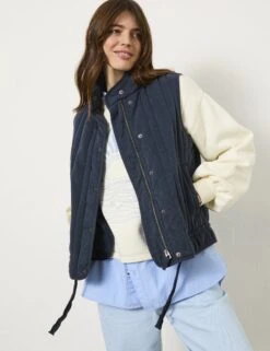 Modal Quilted High Neck Gilet