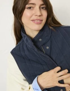 Modal Quilted High Neck Gilet -Marks And Spencer Shop Modal Quilted High Neck Gilet 4