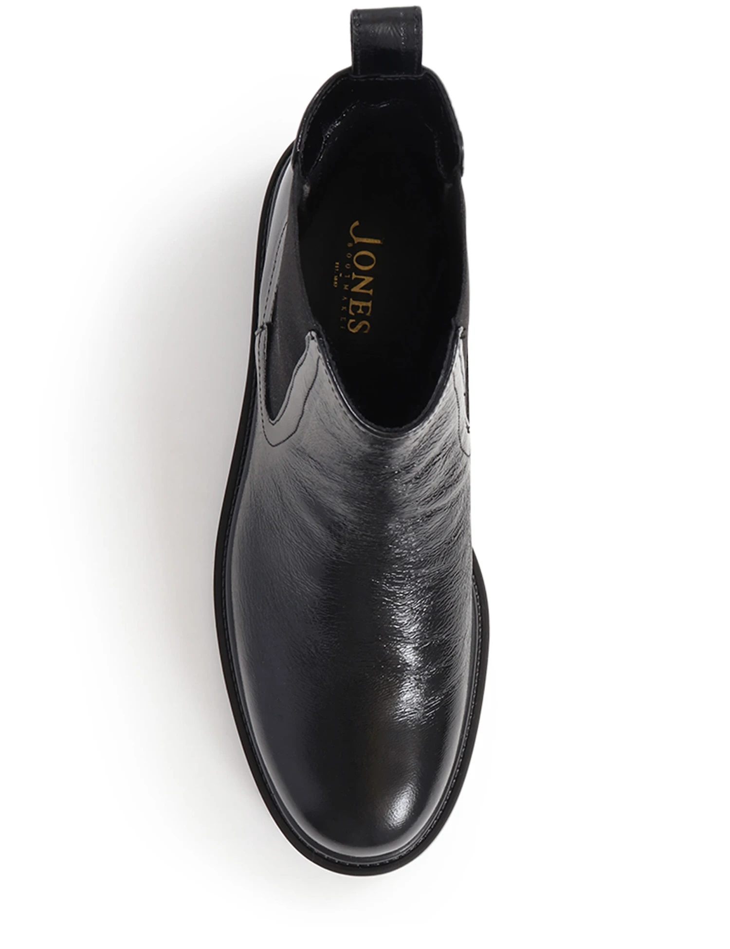 Jones Bootmaker Patent Leather Chelsea Ankle Boots 3 Jones Bootmaker Patent Leather Chelsea Ankle Boots - Image 3