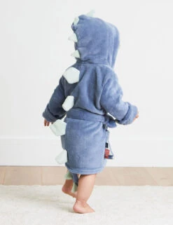 Personalised Dinosaur Fleece Dressing Gown (0 Mths-7 Yrs)