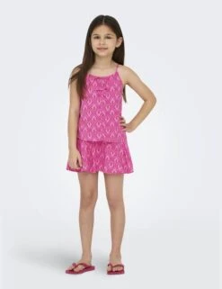 Printed Bow Detail Top (8-14 Yrs)