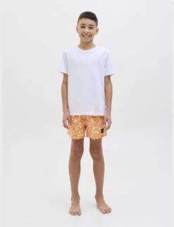Jack & Jones Junior Printed Swim Shorts (8-16 Yrs)